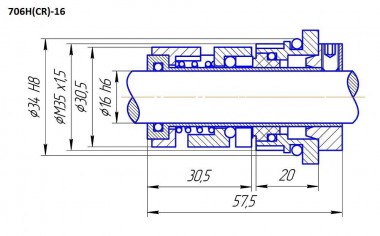 Uszczelnienie mechaniczne HQQE dla CR Grundfos nr art. 96511844 — BTS Engineering