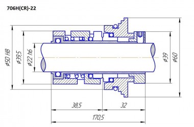 Uszczelnienie mechaniczne Grundfos HQQE CR/CRN/CRI 32...150 art. 96525458 — BTS Engineering