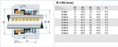 Уплотнения к насосам R-156 12, CAR/CER, EPDM, 304 — BTS Engineering