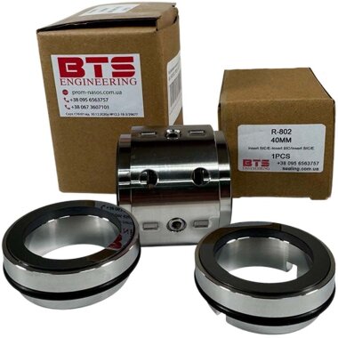 R-802 40, SIC/SIC/SIC/SIC, EPDM, 304 подвійне торцеве ущільнення для насосу гомогенізатора диспергатора ACE-TRL3-120 &mdash; BTS Engineering