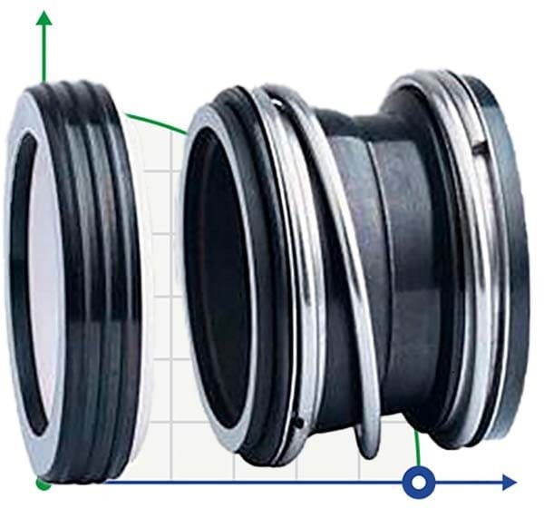 Mechanical seal R-B151 18, SIC/SIC, VITON, 304 фото 1 — BTS Engineering