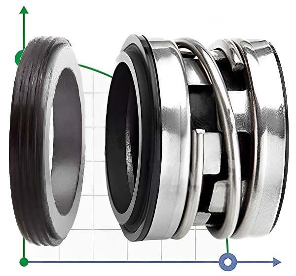 Mechanical seal R-2100S 14, SIC/SIC, VITON, 304, D фото 1 — BTS Engineering
