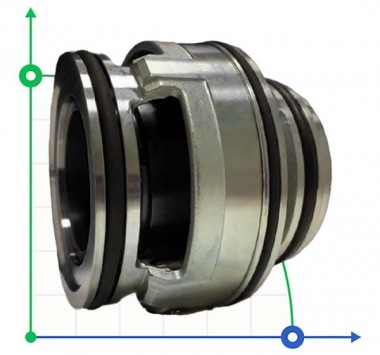 Торцевое уплотнение-картридж насоса Grundfos R-706SE 43, SIC/SIC, VITON, 304 — BTS Engineering