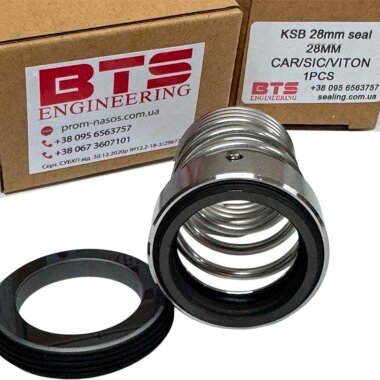 Торцевое механическое уплотнение R-M32N69 28, CAR/SIC, VITON, 304 типа KSB 4EY NU028R NU038R, EagleBurgmann R-M32N69, Vulcan 127B, Latty LI KB1 &mdash; BTS Engineering