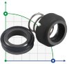 Mechanical seal R-120W 22, CAR/SIC, VITON, 304, WM фото 1 — BTS Engineering