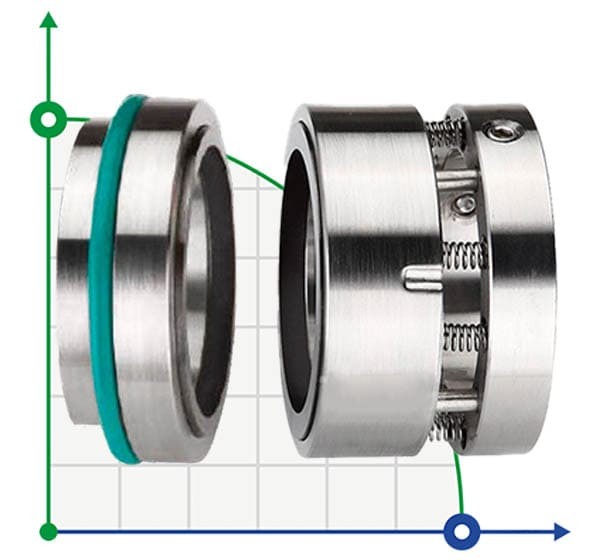 Garniture mécanique R-102U 40, SIC/SIC, VITON, 304, T5A фото 1 — BTS Engineering