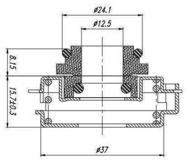 Уплотнение насоса Grundfos CM, CME and Boosters R-706D 16, SIC/SIC, VITON, 304 — BTS Engineering
