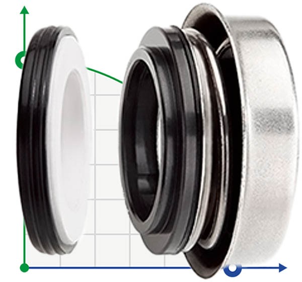 Mechanical seal R-6B 30, SIC/SIC, VITON, 304 фото 1 — BTS Engineering