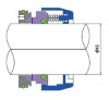 Торцеве ущільнення насосу FLYGT R-FL.OU 45, TC/TC, VITON фото 2 — BTS Engineering