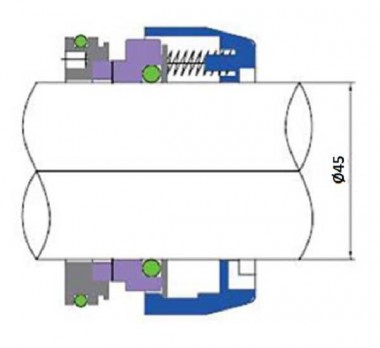 Торцевое уплотнение насоса FLYGT R-FL.OU 45, TC/TC, VITON — BTS Engineering