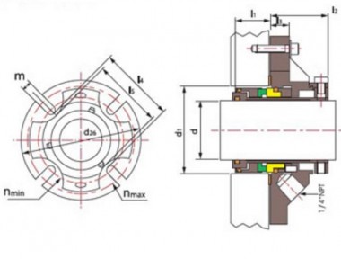 Картриджное уплотнение R-CSM 53, SIC/SIC, VITON, 304 — BTS Engineering
