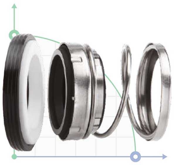 Mechanical seal R-560A 12, A, CAR/SIC, EPDM, 304 фото 1 — BTS Engineering