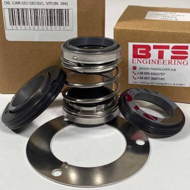 Подвійне ущільнення валу насосу R-4702 12, СAR/CER/SIC/SIC, NBR, 304 — BTS Engineering