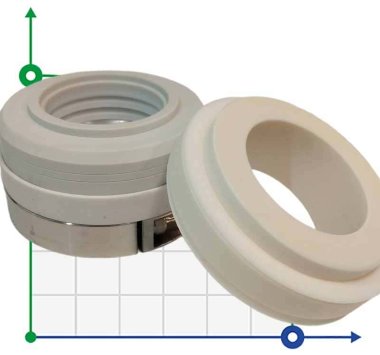 Уплотнение вала R-10R 3.3/4, SIC/SIC, PTFE, 304, V — BTS Engineering