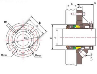 Картриджное уплотнение R-CSM 65, SIC/SIC, VITON, 304 — BTS Engineering