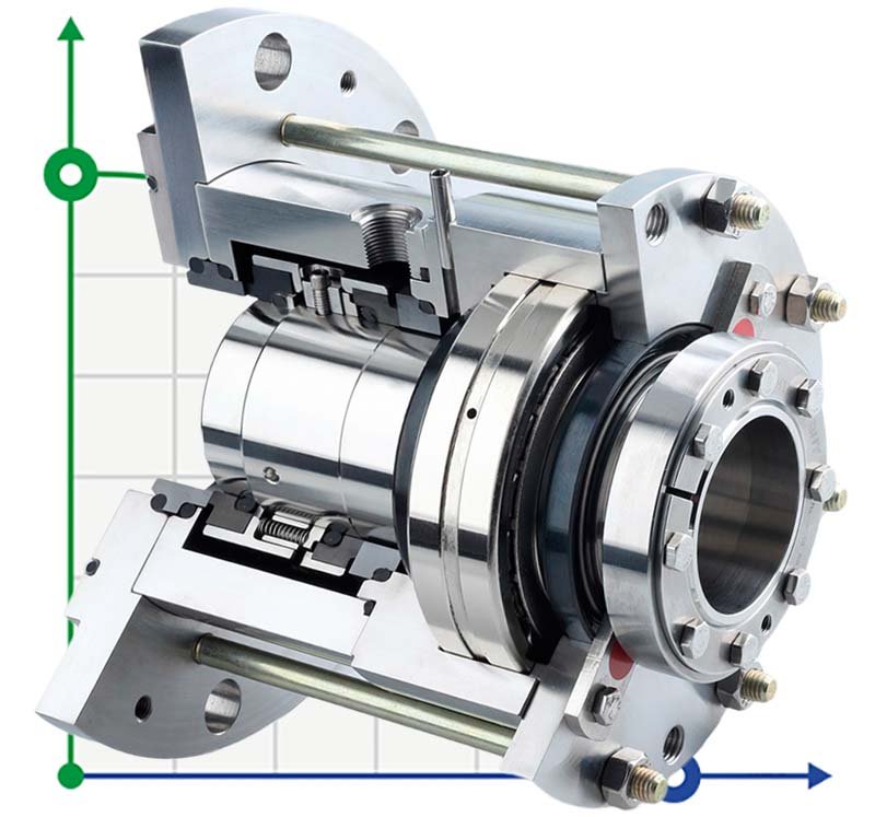 Double cartridge seal for stirrer R-M481KL-D 100, SIC/SIC/CAR/SIC/VITON, 304 фото 1 — BTS Engineering
