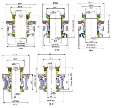Mechanical seal for pump shaft FLYGT R-FL.XE 45, TC/TC/TC/TC, VITON, 304/All &mdash; BTS Engineering