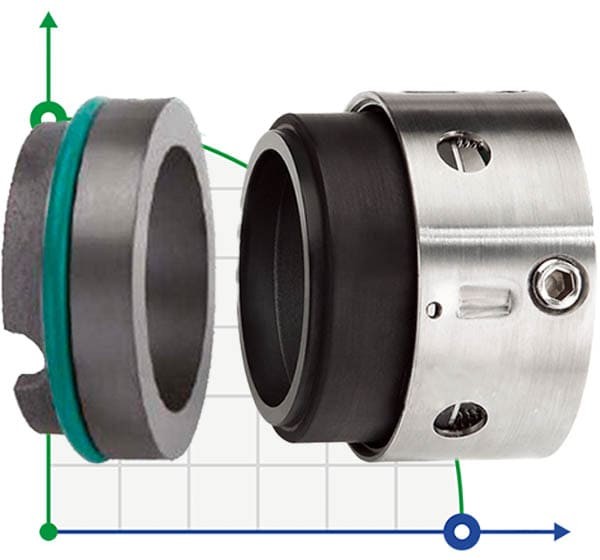 Garniture mécanique pompes chimiques R-59U 28, SIC/SIC, PTFE, 304, ВР фото 1 — BTS Engineering