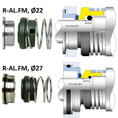 Торцевое уплотнение для насоса Alfa Laval R-AL.FM 22, CAR/SIC, EPDM, 304 — BTS Engineering
