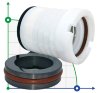 Mechanical seal for chemical pump QHB with PTFE bellows R-WB3 25, L, CAR/SIC, VITON, 304 фото 1 — BTS Engineering