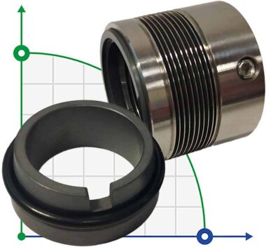 Ущільнення з металевим сильфоном R-680 55, SIC/SIC, VITON, AM350/316 — BTS Engineering