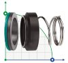 Уплотнение торцевое механическое R-M2N 12, SIC/SIC, VITON, 304, G4 фото 1 — BTS Engineering