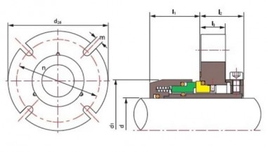 Уплотнение картриджное R-ZF 75, SIC/SIC, VITON, 304 — BTS Engineering