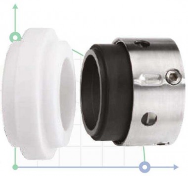 Торцевое механическое уплотнение R-8B 1, CAR/SIC, VITON, 304, AG — BTS Engineering