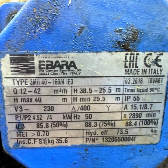 Ebara shaft mechanical seal